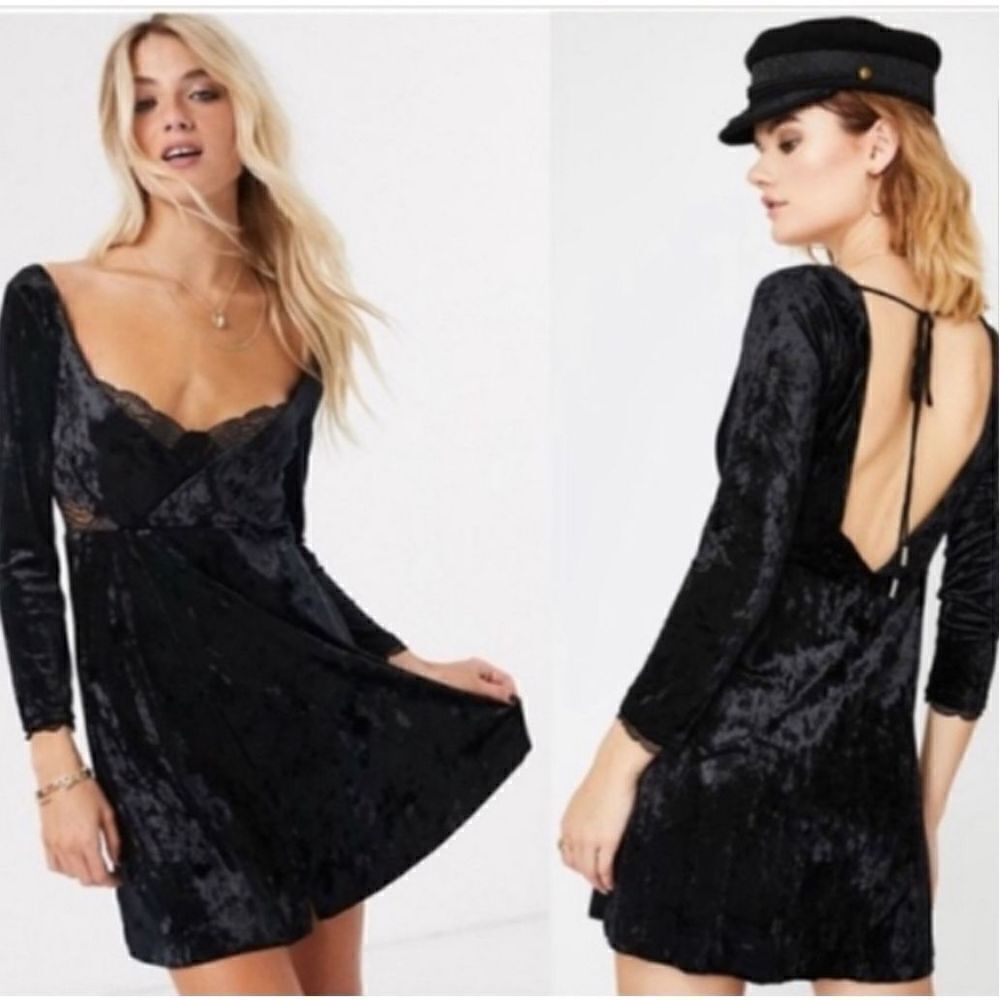 Free People Velvet Dress Size L - Picture 1 of 8